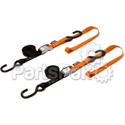 Powertye 23629; Cam Buckle Soft-Tye Tie-Downs Black / Fits KTM Orange 1-inch X6'; 2-WPS-29-1103