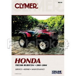 Clymer Manuals M210; Honda TRX500Fw Rubicon 2001-2004 Clymer Repair Manual; 2-MCD-RM210