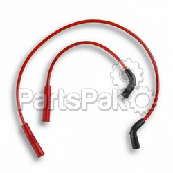 Accel 171111-R; Stainless Steel Spiral Core Spark Plug Wire Set 8.0-mm Red Touring 09