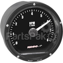 Koso BA035112; Tnt Tachometer 8000 Rpm Black Casing