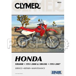 Clymer Manuals M221; Fits Honda Xr600R / Xr650L Motorcycle Repair Service Manual; 2-WPS-27-M221
