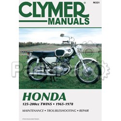 Clymer Manuals M321; Fits Honda 125-200Cc Twin Motorcycle Repair Service Manual; 2-WPS-27-M321