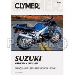 Clymer Manuals M331; Fits Suzuki Gsx-R600 Motorcycle Repair Service Manual; 2-WPS-27-M331