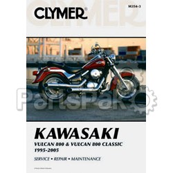Clymer Manuals M3543; Fits Kawasaki Vn800 Vulcan Motorcycle Repair Service Manual; 2-WPS-27-M354
