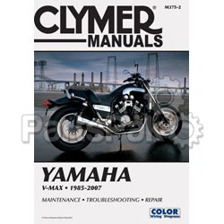Clymer Manuals M375; Fits Yamaha V-Max Motorcycle Repair Service Manual; 2-WPS-27-M375
