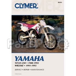 Clymer Manuals M391; Fits Yamaha Yz125-250 Motorcycle Repair Service Manual; 2-WPS-27-M391