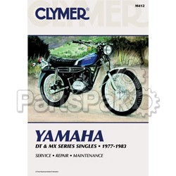 Clymer Manuals M412; Fits Yamaha Dt&Mx Motorcycle Repair Service Manual; 2-WPS-27-M412