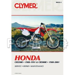 Clymer Manuals M4323; Fits Honda Cr250-500R Motorcycle Repair Service Manual