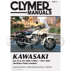 Clymer Manuals M4513; Fits Kawasaki 1000/1100 Fours Motorcycle Repair Service Manual; 2-WPS-27-M451