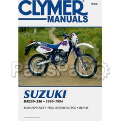 Clymer Manuals M476; Fits Suzuki Dr250-350 Motorcycle Repair Service Manual
