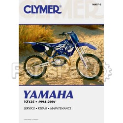 Clymer Manuals M4972; Fits Yamaha Yz125 Motorcycle Repair Service Manual; 2-WPS-27-M497