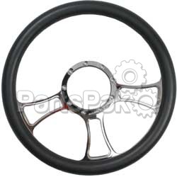 Closeout 28-16001B; 3 Blade Steering Wheel Black Rhino