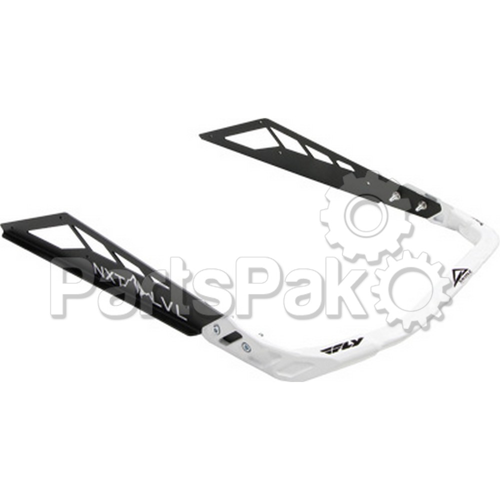 Skinz NXPRB200-FBK/WHT; Nxt Lvl Rear Bumper Black / White Fits Polaris Pro Snowmobile