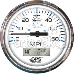 Faria 33829; Gps Speedometer 80Mph Chesapeake Stainless Steel White