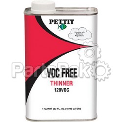 Pettit Paint 120VOCQ; 120 Voc Free Thinner Quart