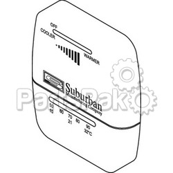Suburban 161154; Wall Thermostat-Heat Only