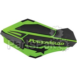 PowerMadd 34403; Pm Sentinal Handguard Fits Kawasaki Green / Black