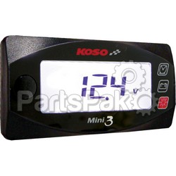Koso BA003160; Mini 3 Clock & Volt Meter