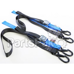 Powertye 29623-S; Fat Straps W / Soft Tye & Hooks Black / Blue 1.5-inch X6'