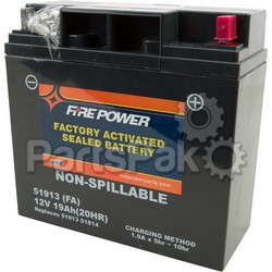 Yuasa 51913 FA; Sealed Factory Activated Battery 51913