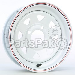AWC 2024040-82171; 8 Spoke Wheel White 12 Inch X4 Inch 4 On 4; 2-WPS-58-8001