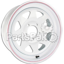 AWC 2034512-92371; 8 Spoke Wheel White 13 Inch X4.5 Inch 5 On 4.5