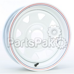 AWC 2034540-82371; 8 Spoke Wheel White 13 Inch X4.5 Inch 4 On 4