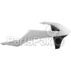 Polisport 8417800004; Radiator Shroud White / Black; 2-WPS-64-6004
