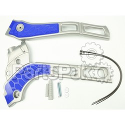 Acerbis 2374261404; X-Grip Frame Guard Silver / Blue; 2-WPS-23742-61404