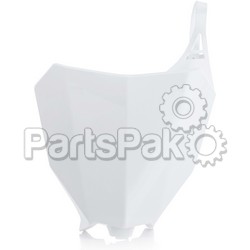 Acerbis 2630680002; Front Number Plate White
