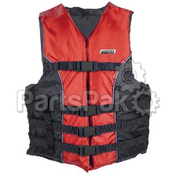 SeaChoice 85410; 4-Belt Ski Vest Red 4Xl/5Xl