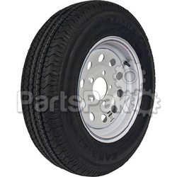 Loadstar 31977; St175/80R13 C/5H Mod White with Stripe Wheel and Tire Set