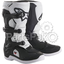 Alpinestars 2014018-12-8; Tech 3S Boots Black / White Size 08; 2-WPS-482-42608