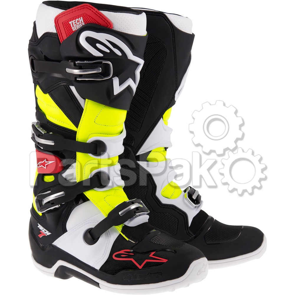 Alpinestars 2012014-136-16; Tech 7 Boots Black / Red / Yellow Size 16