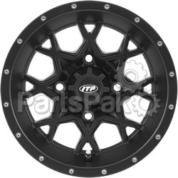 ITP (Industrial Tire Products) 1621966017B; Wheel, Hurricane Black 16X7 4/156 4+3