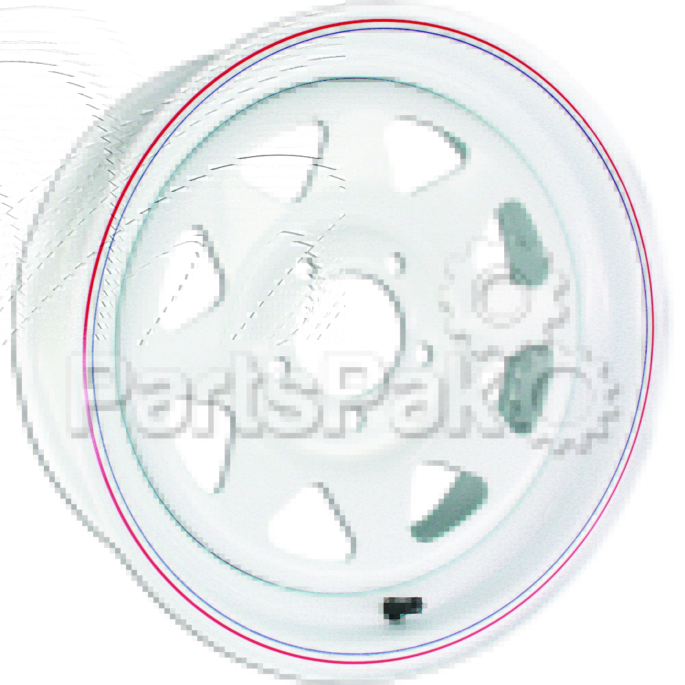 AWC 2055012-32271; 8 Spoke Wheel White 15 Inch X5 Inch 5 On 4.5