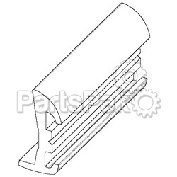 Barbour Plastics R1078; Rigid Rub Rail - 50-Foot (1-1/2
