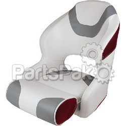 Wise Seats 33151774; Baja Bucket Seat White Grey Red; LNS-144-33151774