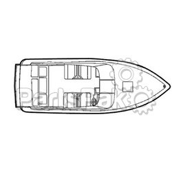 Carver Covers 79006; Boat Cover - Flex-Fit Pro Number 6 (V-Hull Low Profile Cuddy Cabin); LNS-500-79006