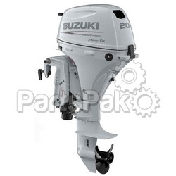 Suzuki DF20ATLW5 20-hp 4-Stroke Outboard Boat Motor, White, 20-inch Shaft, Power Tilt, & Propeller (Requires Remote Mechanical Controls)