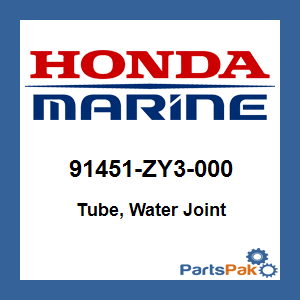 Honda 91451-ZY3-000 Tube Kit, Water Joint; New # 04601-ZVL-0