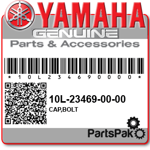 Yamaha 10L-23469-00-00 Cap, Bolt; 10L234690000