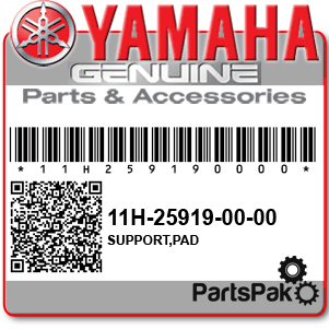 Yamaha 11H-25919-00-00 Support, Pad; 11H259190000