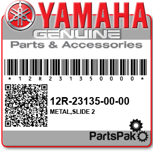 Yamaha 12R-23125-00-00 Metal, Slide 2; New # 12R-23135-00-00