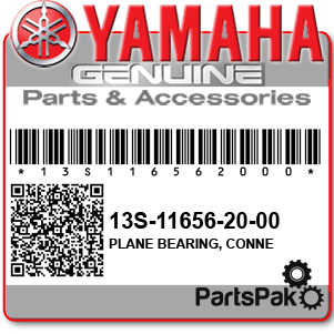 Yamaha 13S-11656-20-00 Plane Bearing, Connecting Rod; 13S116562000