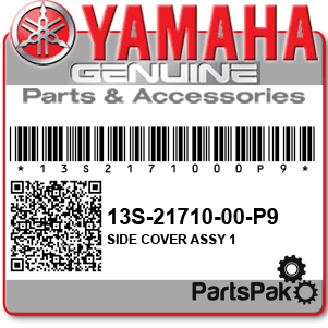 Yamaha 13S-21710-00-P9 Side Cover Assembly 1; 13S2171000P9