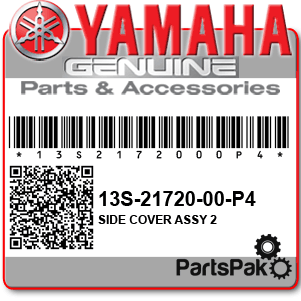 Yamaha 13S-21720-00-P4 Side Cover Assembly 2; 13S2172000P4