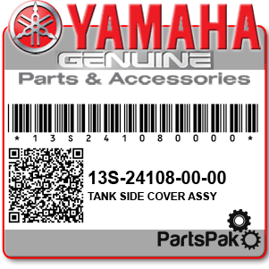 Yamaha 13S-24108-00-00 Tank Side Cover Assembly 2; 13S241080000