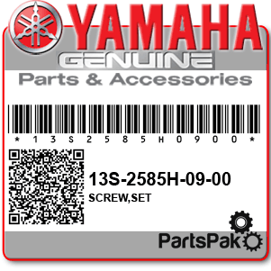 Yamaha 13S-2585H-00-00 Screw, Set; New # 13S-2585H-09-00