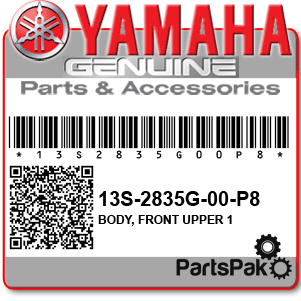 Yamaha 13S-2835G-00-P8 Body, Front Upper 1; 13S2835G00P8